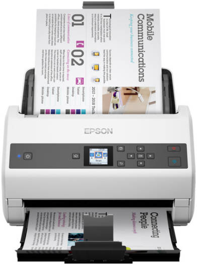 Epson Workforce DS-870, 100-page ADF, 65ppm/130ipm Scanning Speed, Departmental Sheet Fed Scanner, White | B11B250401BB